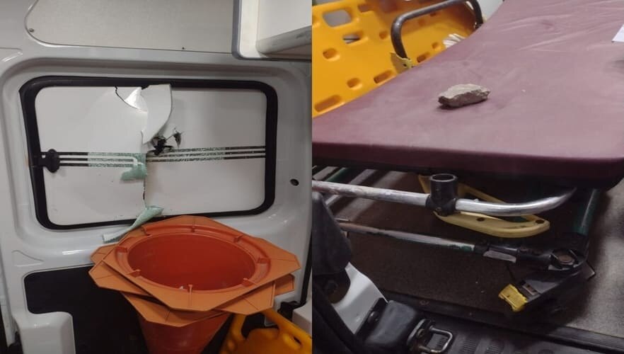 Ambulância do Samu é apedrejada durante atendimento em Juazeiro