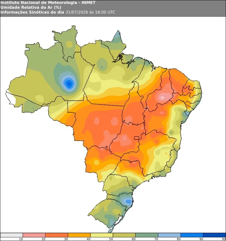 Baixa umidade do ar acende alerta vermelho para a saúde e riscos de queimadas no Piauí — Foto: Reprodução/Redes sociais