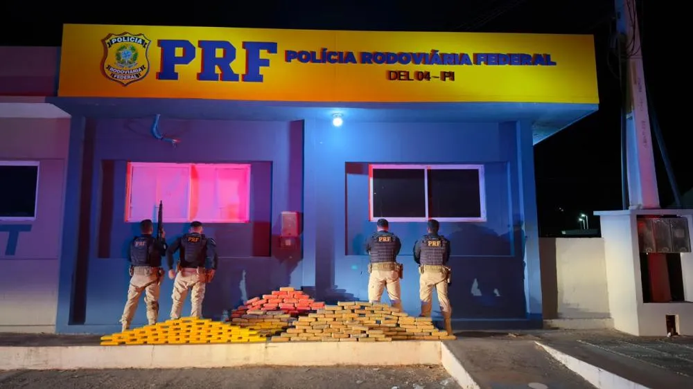 PRF apreende mais de 270 kg de drogas escondidos em carreta na BR-407 em Picos