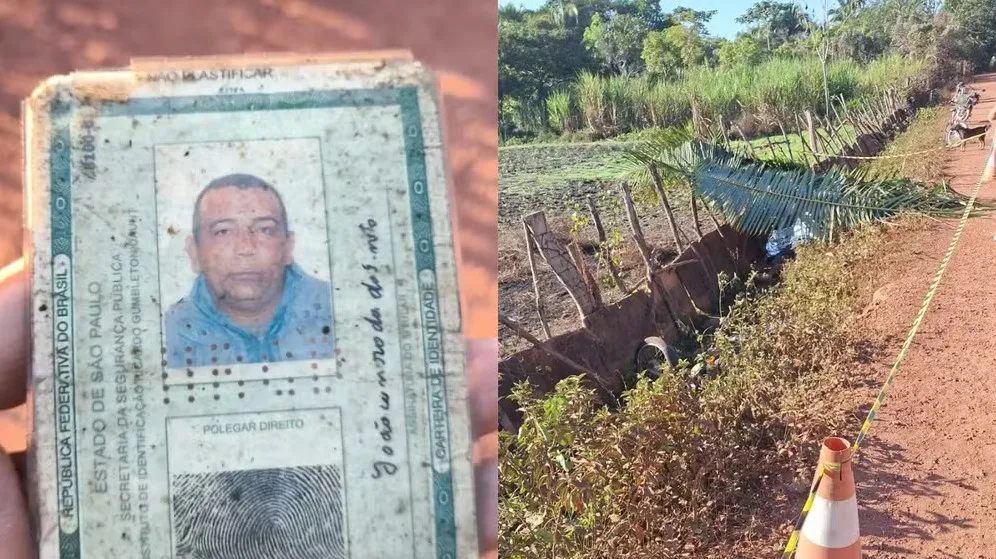 João Conrado da Silva Neto, de 47 anos, morreu após perder o controle da motocicleta — Foto: PC-PI