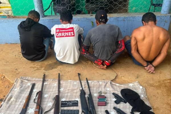 Operação policial prende suspeitos e apreende arsenal de armas no Sul do Piauí