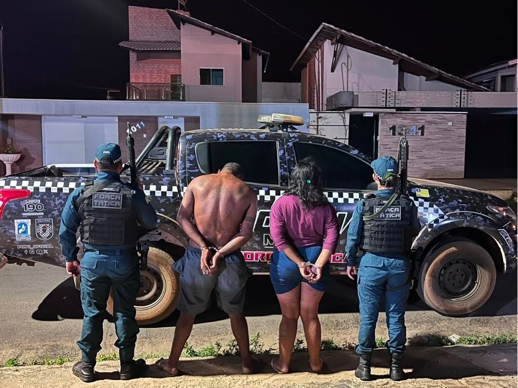 Casal suspeito de assaltar farmácia é preso pela Força Tática em Picos