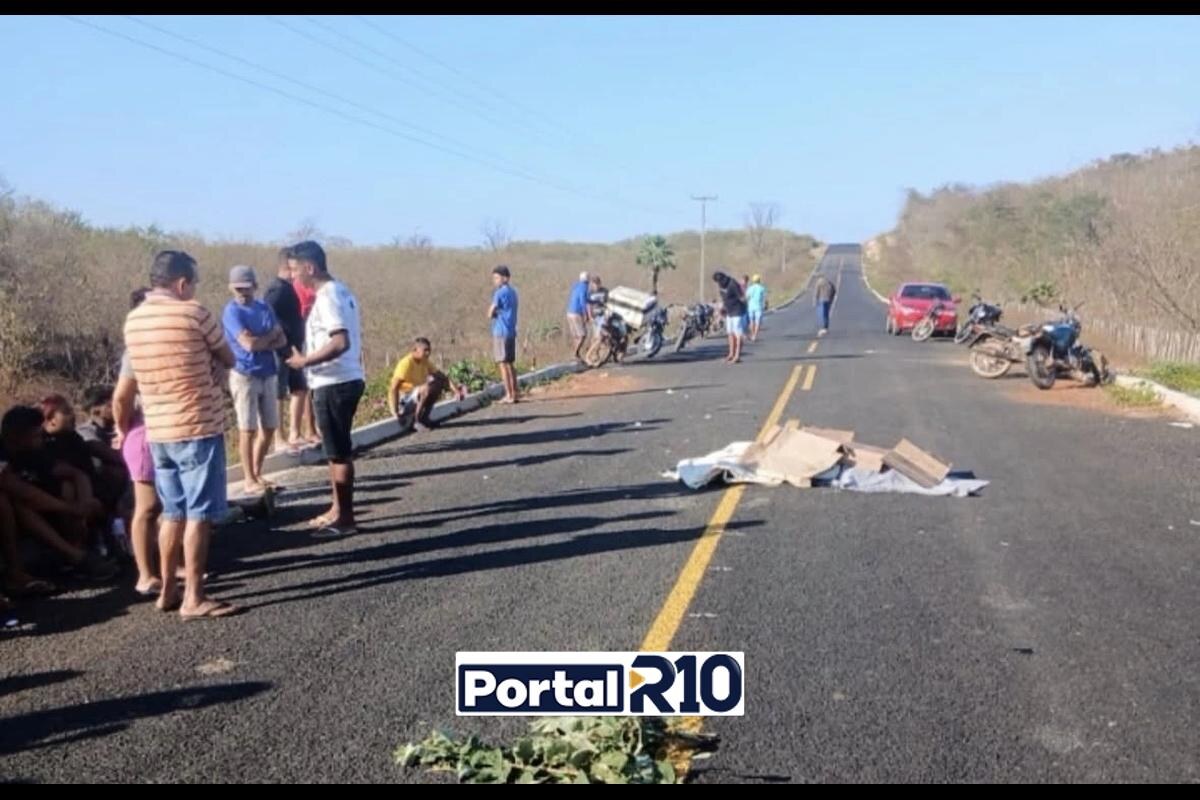 Acidente grave envolvendo duas motocicletas na zona rural do Norte do Piauí — Foto: Reprodução/Redes sociais