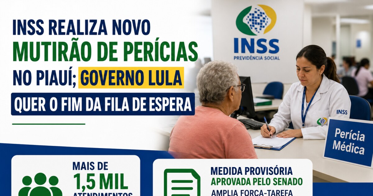 INSS faz mutirão de perícias médicas em quatro cidades do Piauí no fim de semana