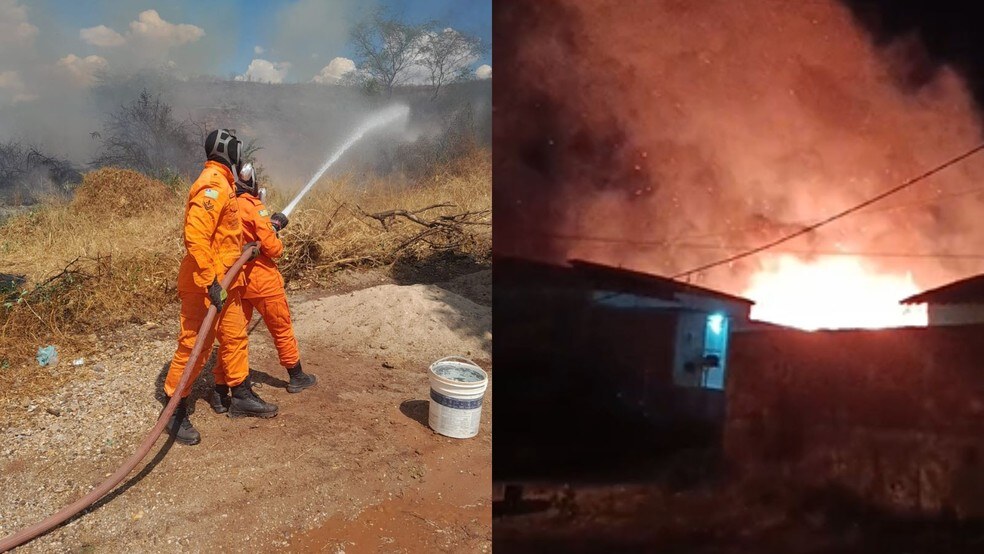 Corpo de Bombeiros combate cinco incêndios em Picos e Sussuapara em um único dia