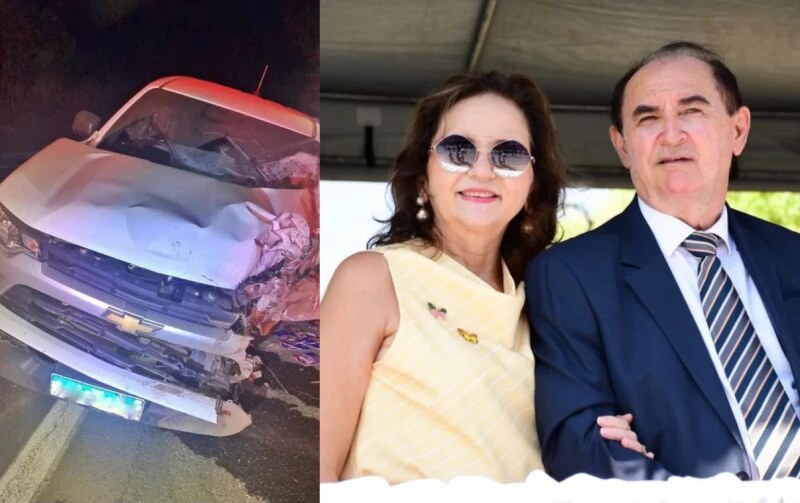 Acidente com carro oficial de Floriano deixa um morto e primeira-dama ferida