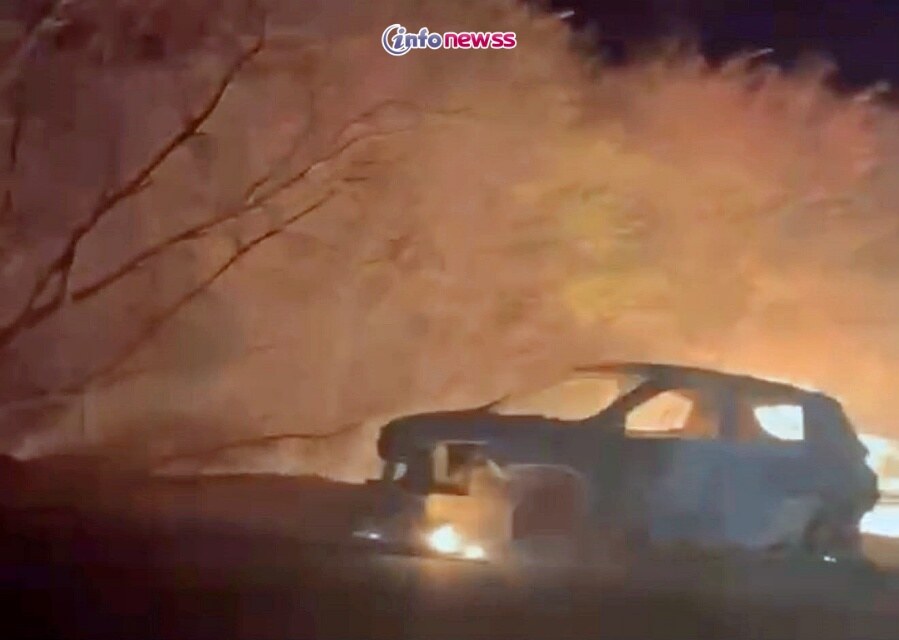 Incêndio destrói carro de autoescola de Jaicós na BR-316