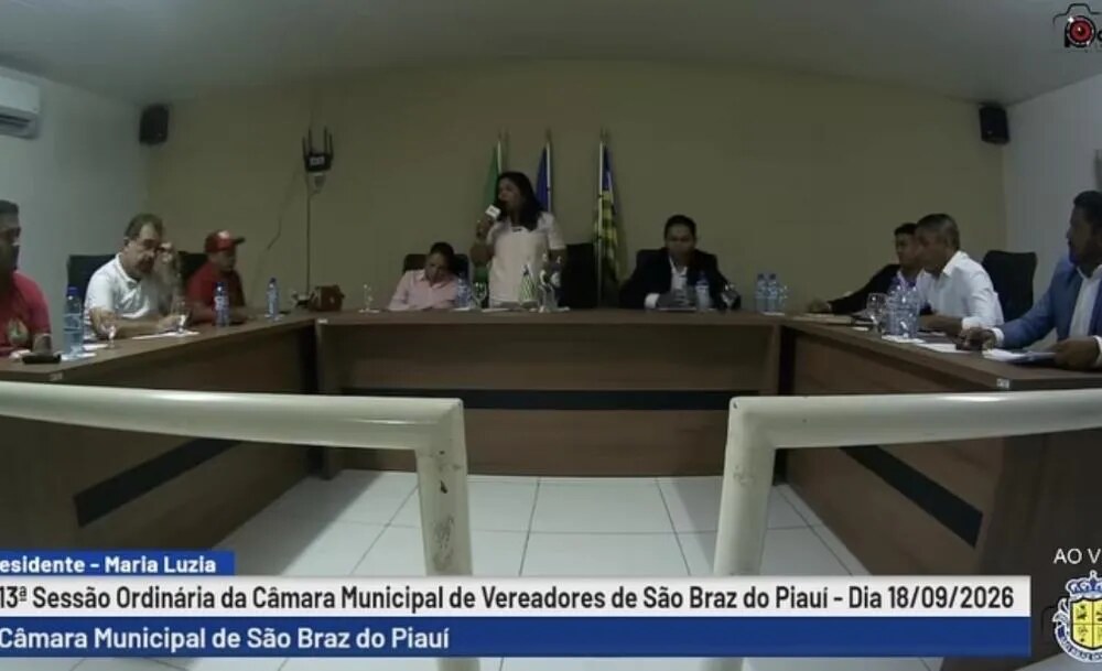 Vereadores deixam plenário durante fala de secretário em São Braz do Piauí