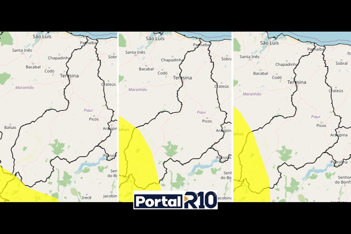 Inmet divulga alertas de tempestade e baixa umidade para municípios do Piauí