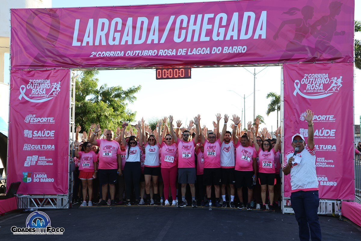 Lagoa do Barro do Piauí reúne mais de 1.200 na 2ª Corrida Outubro Rosa